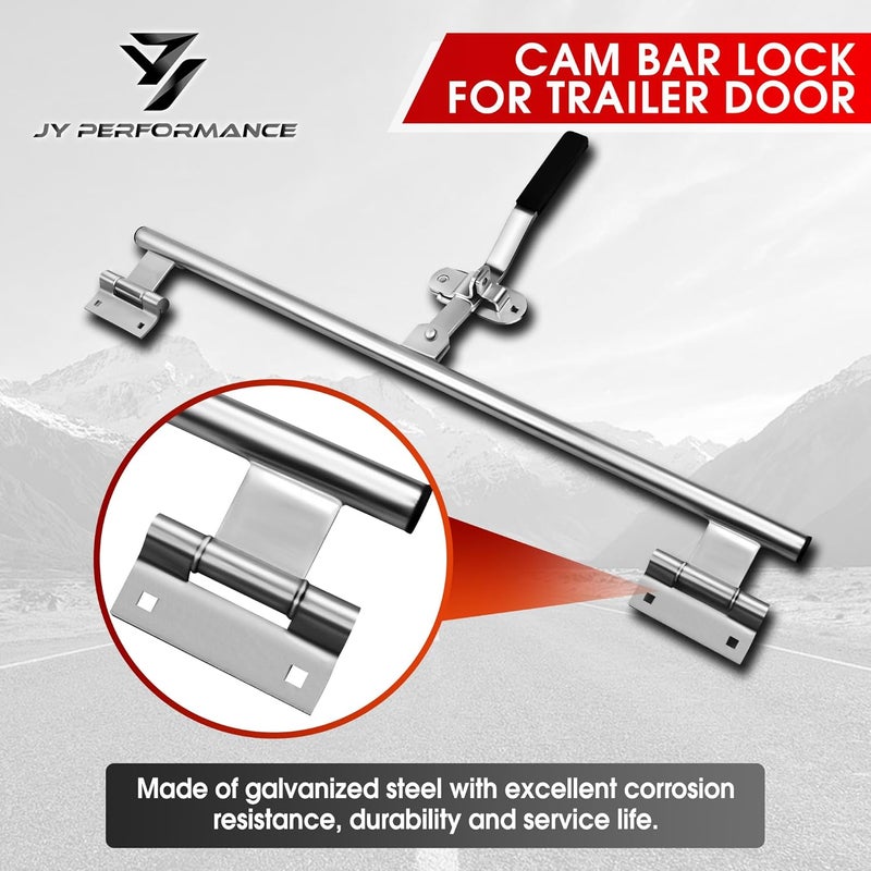 JY PERFORMANCE 36'' Trailer Swing Door Hinged Cam Bar Lock Assembly Side Door Enclosed Trailer - Image 4